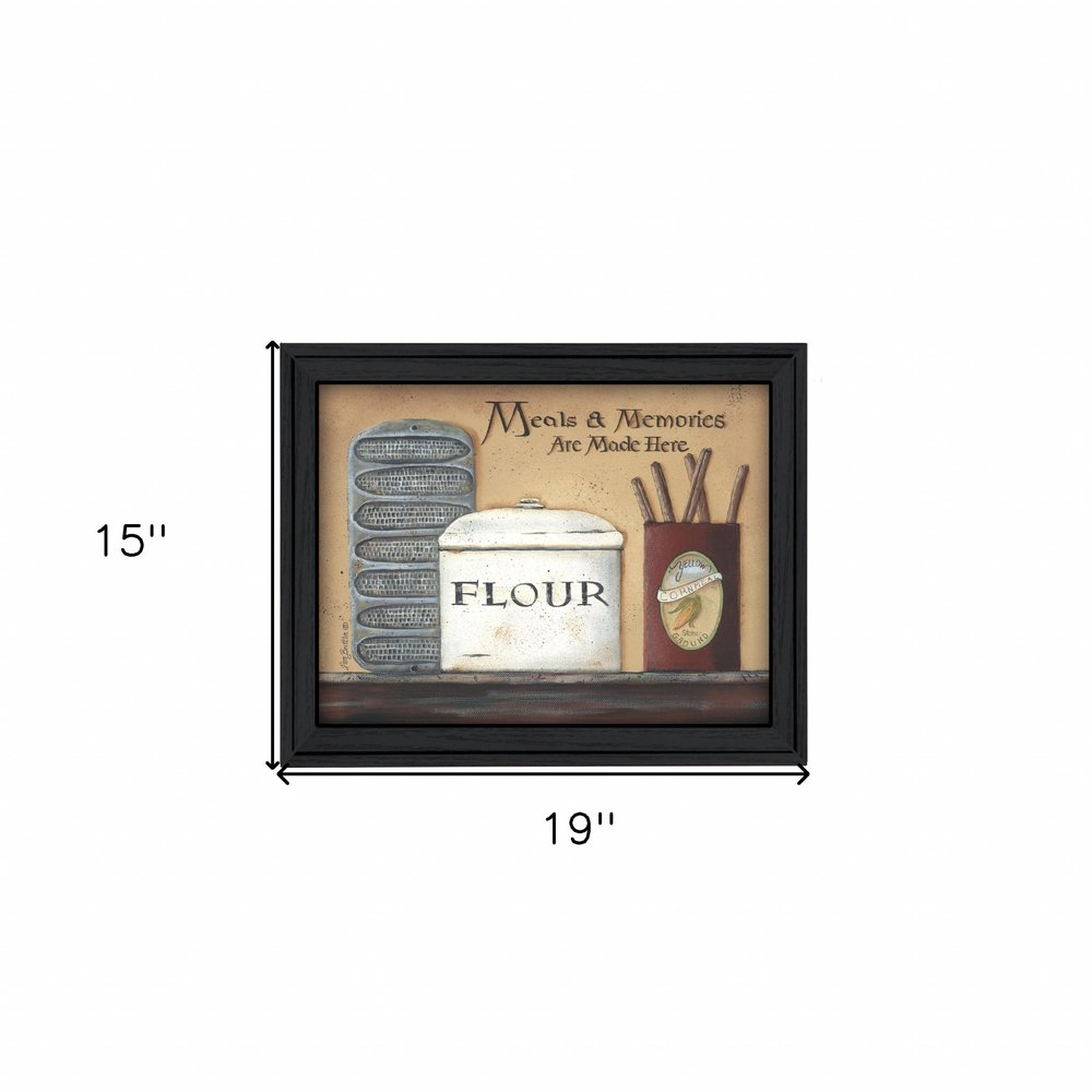 Meals and Memories Black Framed Print Wall Art — view 3