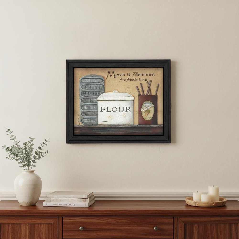 Meals and Memories Black Framed Print Wall Art — view 4