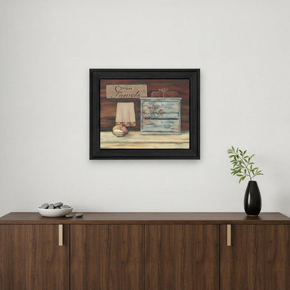 Clean Towels 1 Black Framed Print Bathroom Wall Art