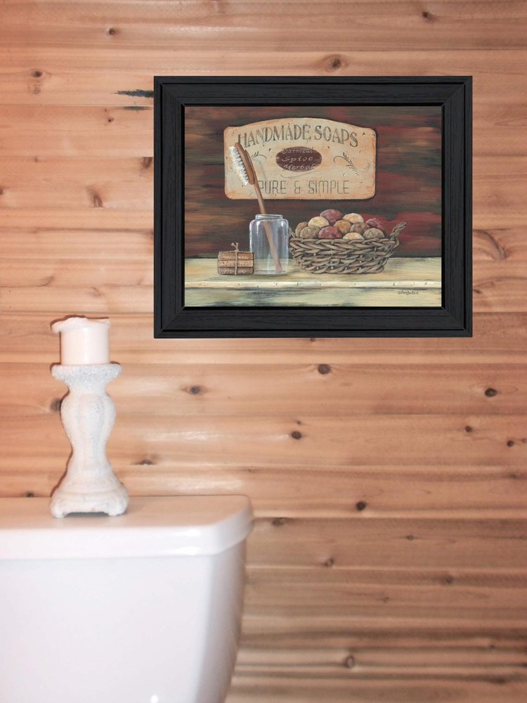 Handmade Soaps 1 Black Framed Print Bathroom Wall Art — view 2