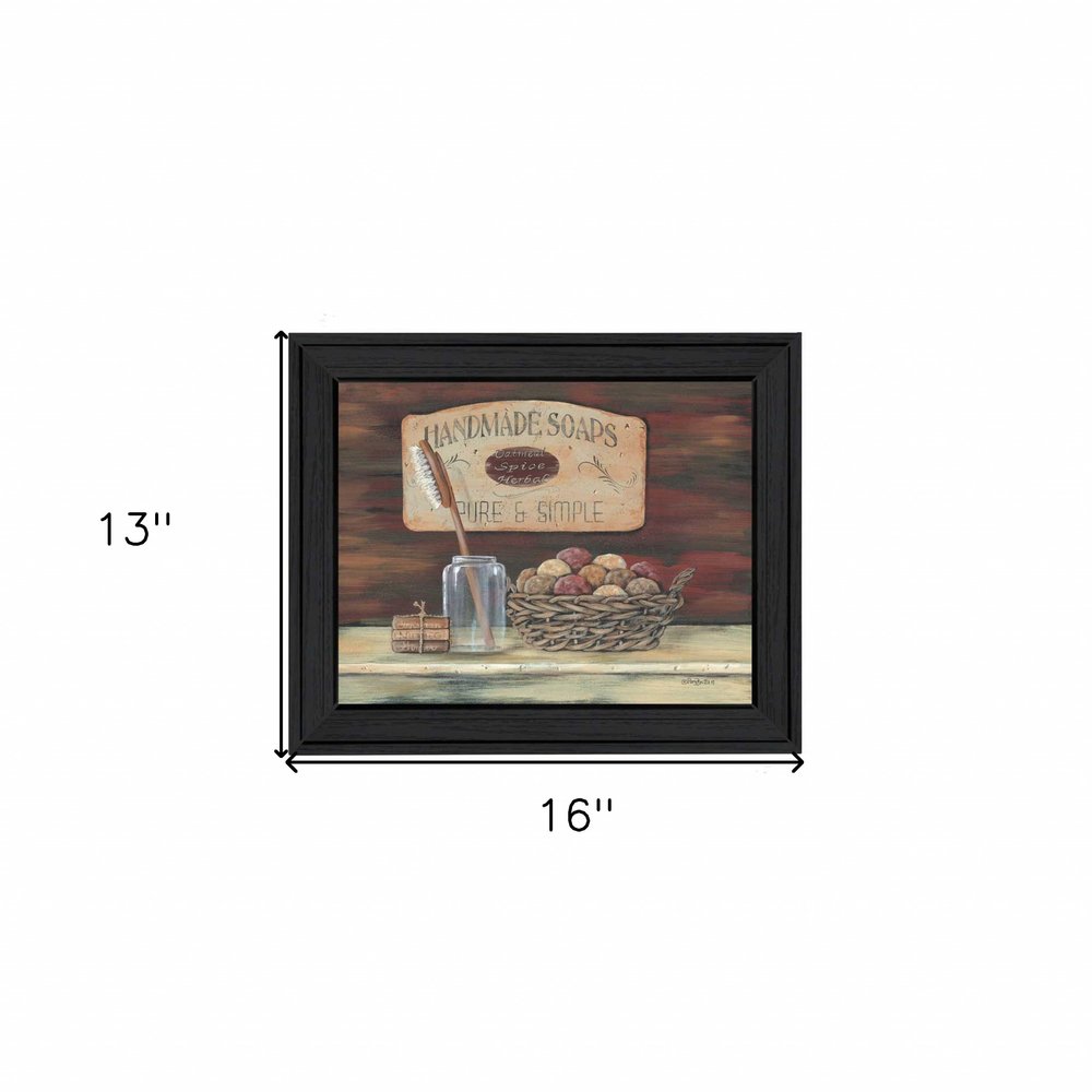 Handmade Soaps 1 Black Framed Print Bathroom Wall Art — view 4