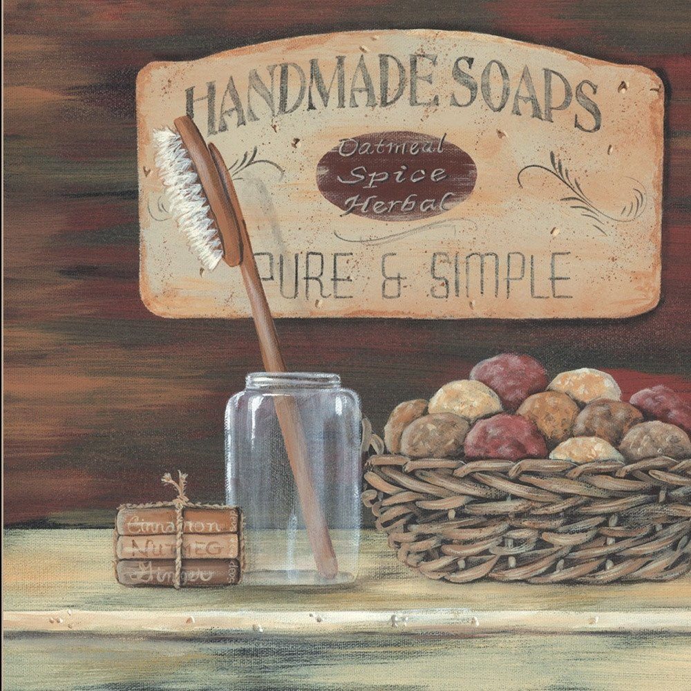 HANDMADE SOAPS 3 Black Framed Print Bathroom Wall Art — view 4