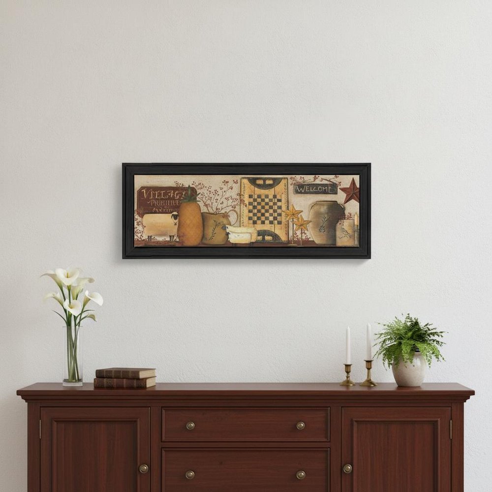 Village Welcome Black Framed Print Wall Art — view 4