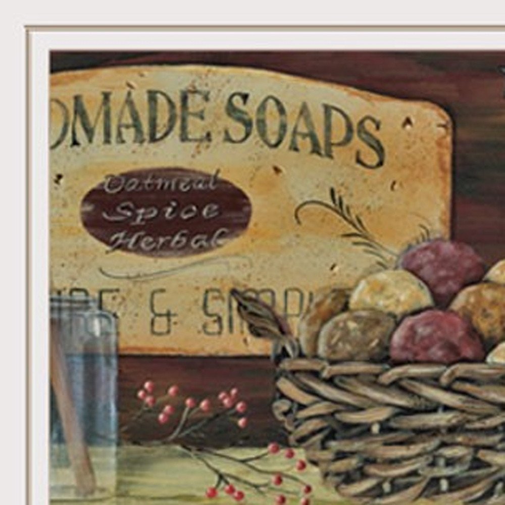 Country Bath Shelf 2 White Framed Print Bathroom Wall Art — view 4