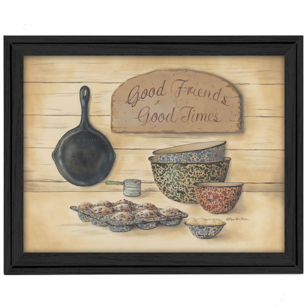 Good Friends 2 Black Framed Print Wall Art — view 1