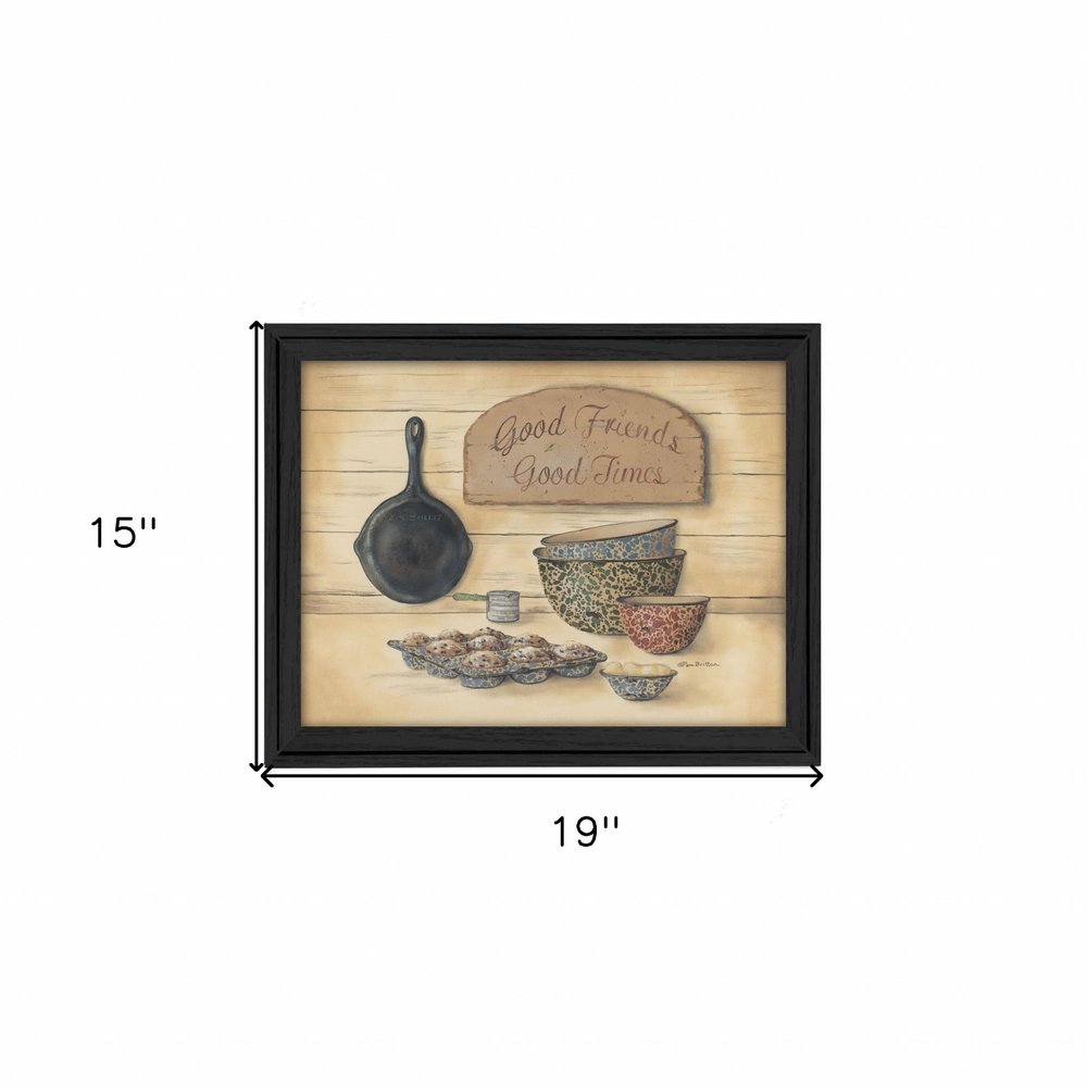Good Friends 2 Black Framed Print Wall Art — view 3