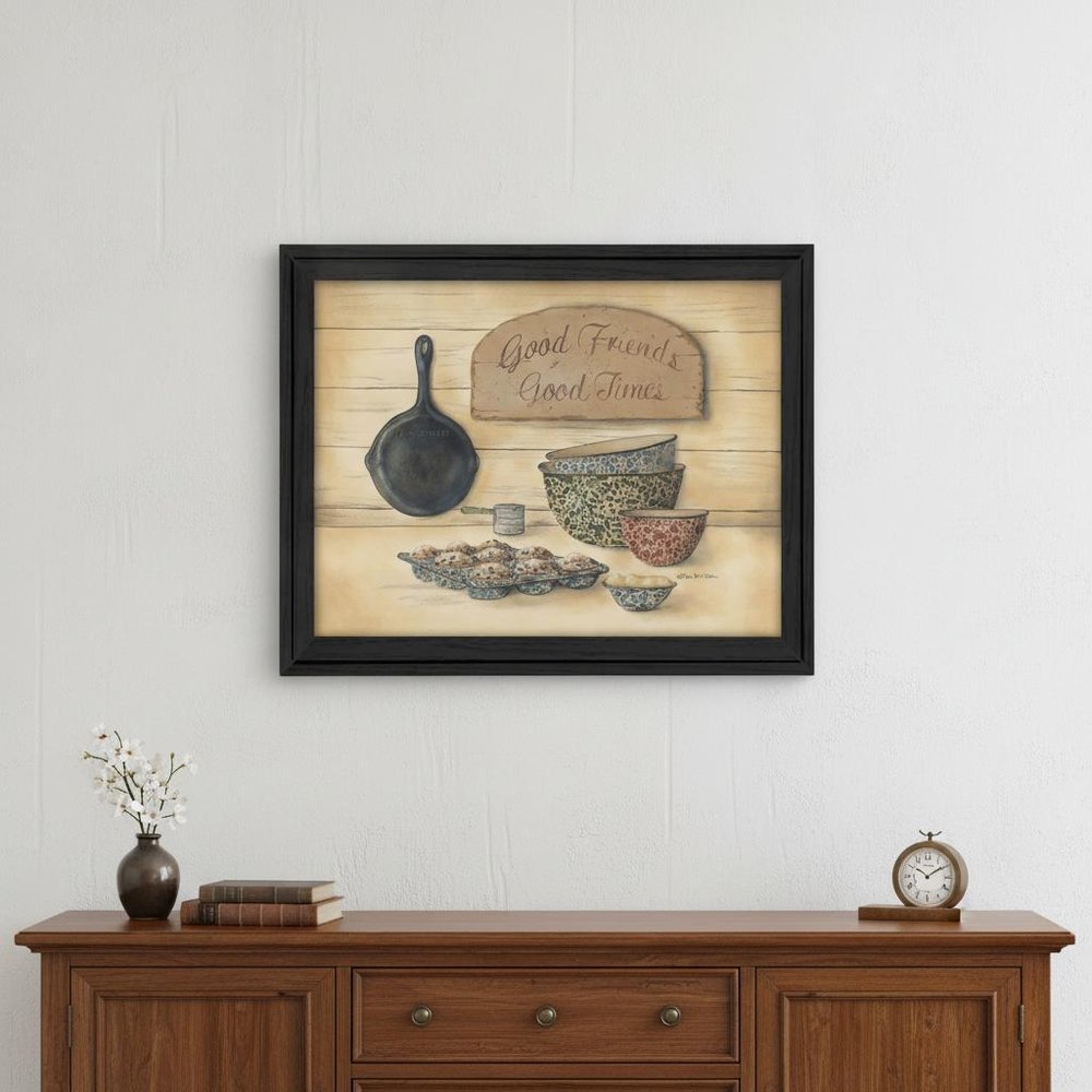 Good Friends 2 Black Framed Print Wall Art — view 4
