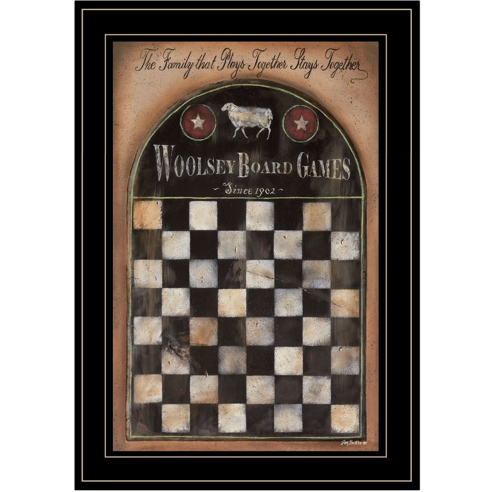 Woolsey Board Game 2 Black Framed Print Wall Art — view 1