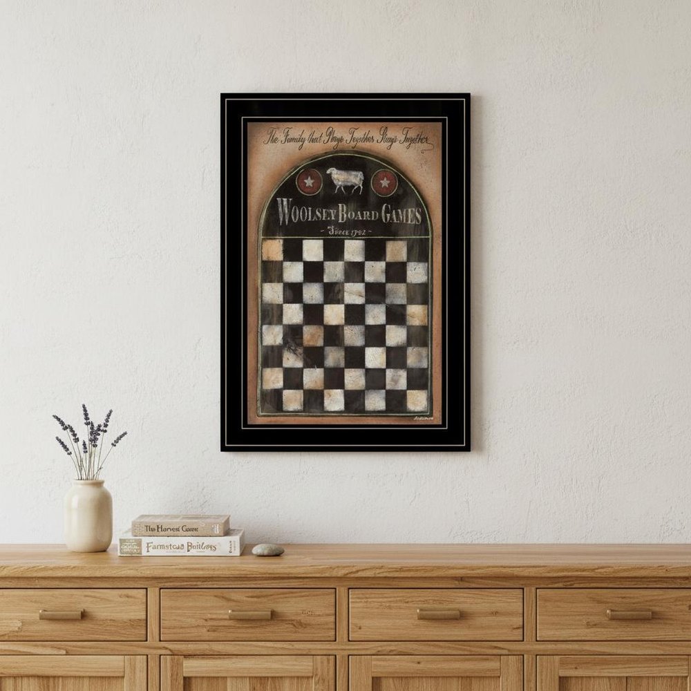 Woolsey Board Game 2 Black Framed Print Wall Art — view 5