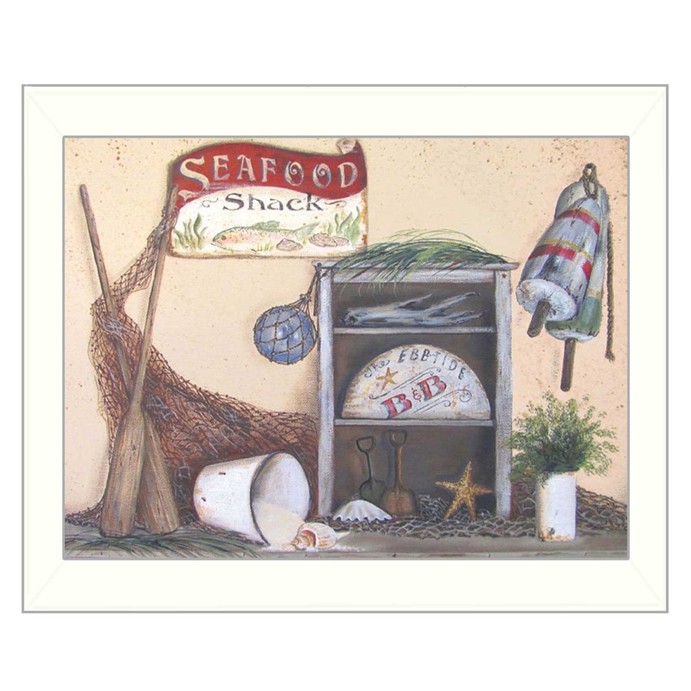 Seafood Shack White Picture Frame Print Kitchen Wall Art — view 1