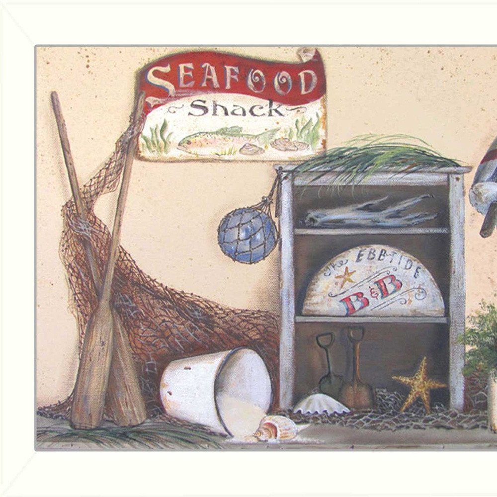 Seafood Shack White Picture Frame Print Kitchen Wall Art — view 2