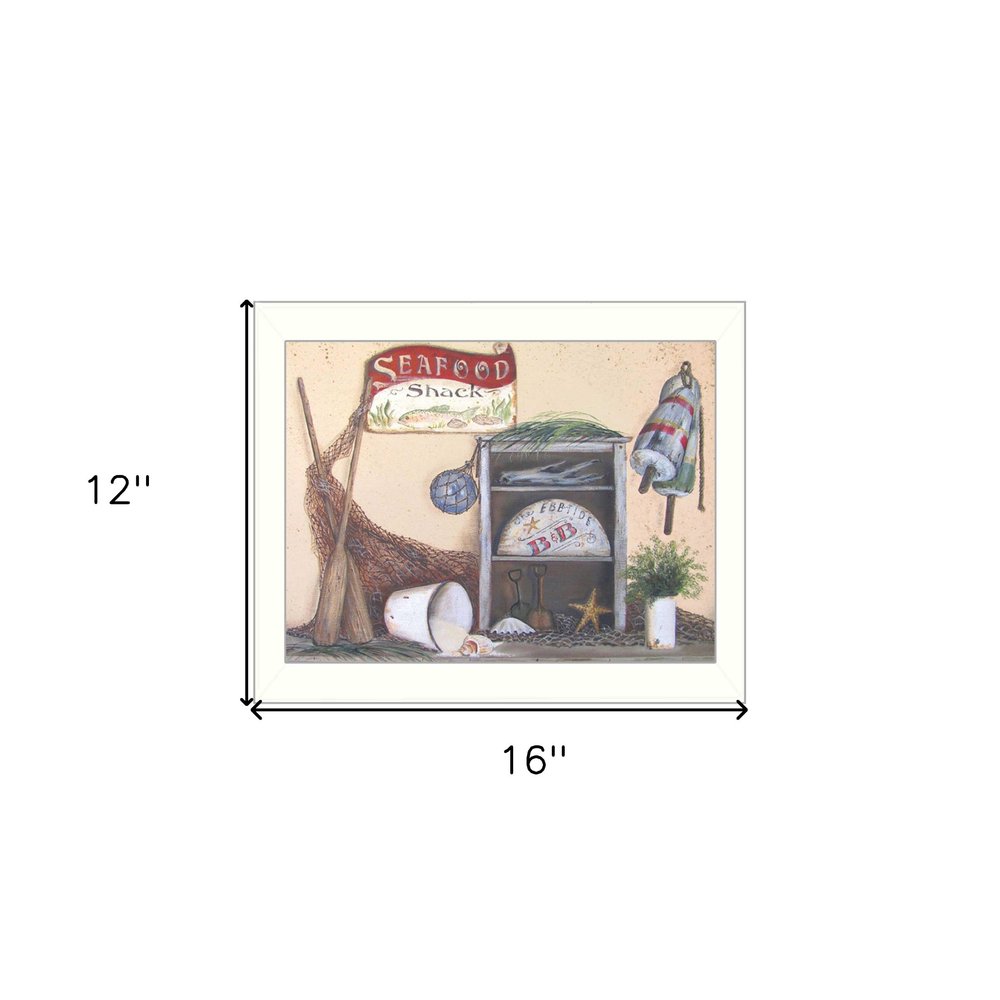 Seafood Shack White Picture Frame Print Kitchen Wall Art — view 4