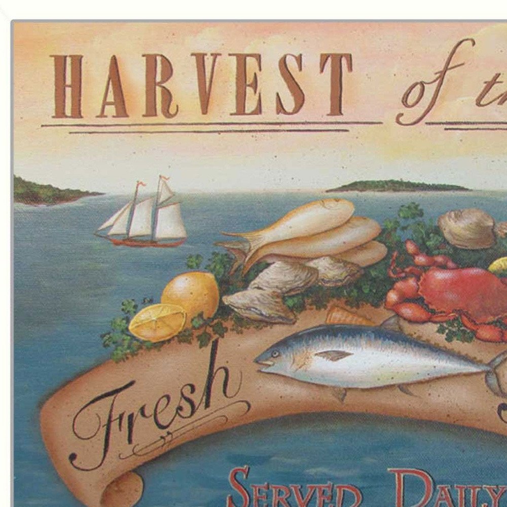 Sea Harvest White Framed Print Kitchen Wall Art — view 3