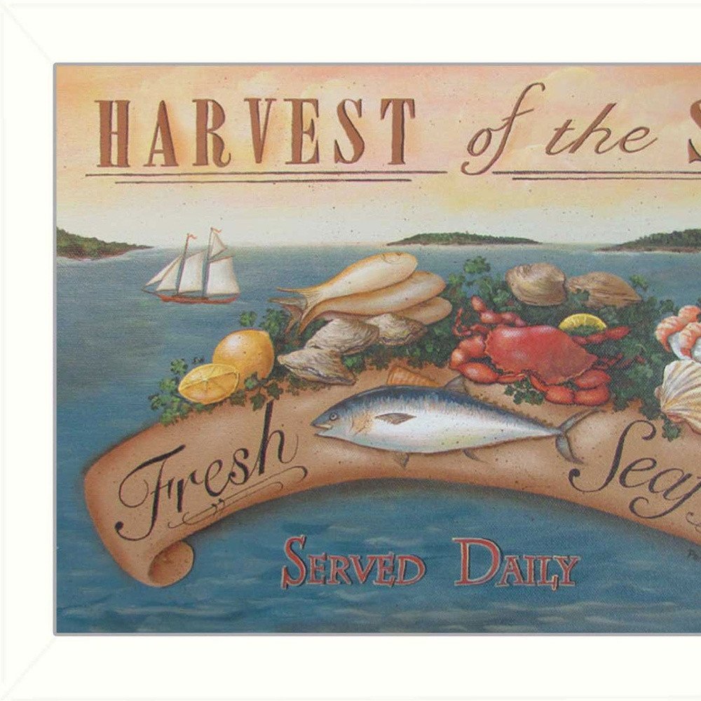 Sea Harvest White Framed Print Kitchen Wall Art — view 4