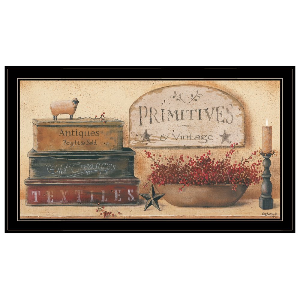 Primitives and Vintage III Black Framed Americana Print Wall Art — view 1