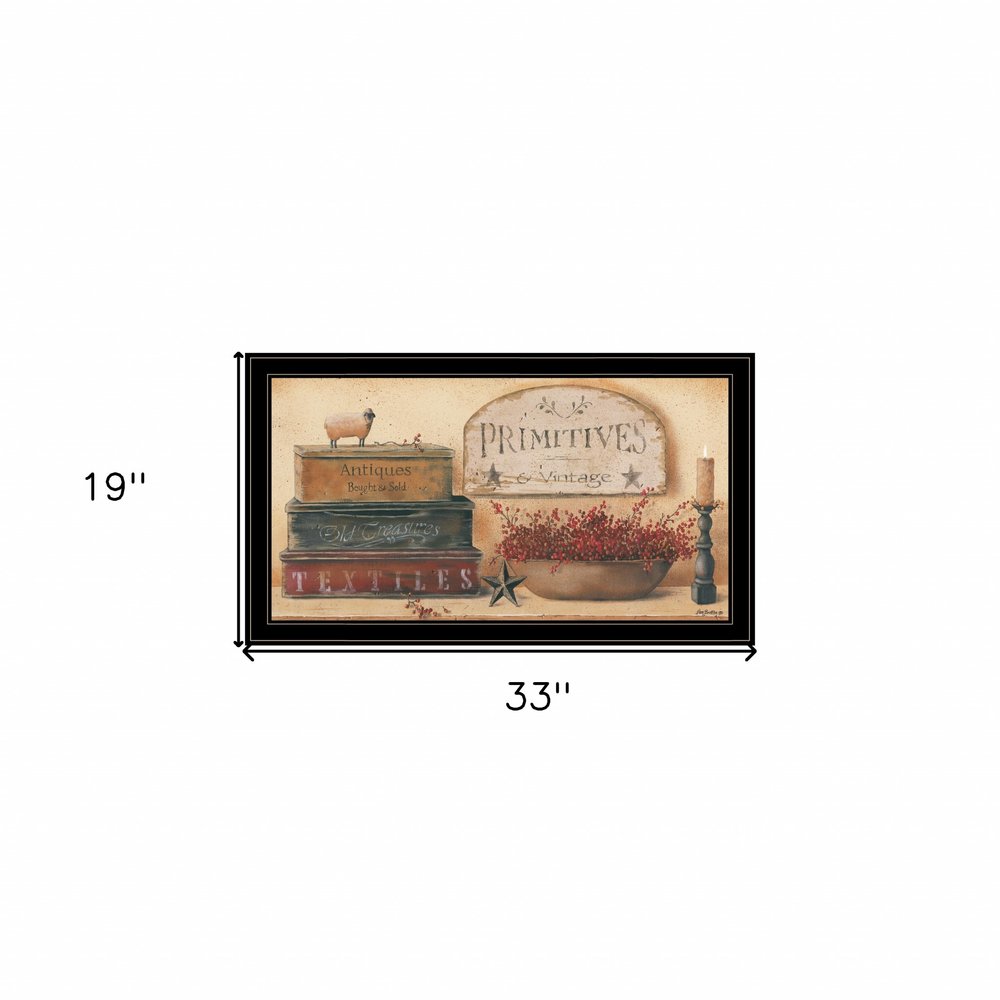 Primitives and Vintage III Black Framed Americana Print Wall Art — view 3