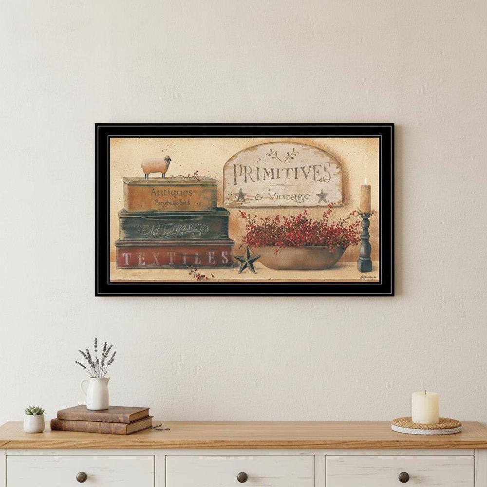 Primitives and Vintage III Black Framed Americana Print Wall Art — view 4