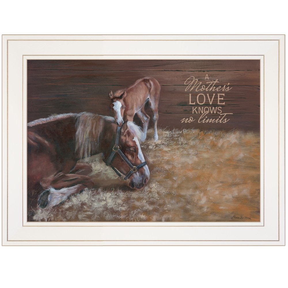 A Mother Love Horses 1 White Framed Print Wall Art — view 2