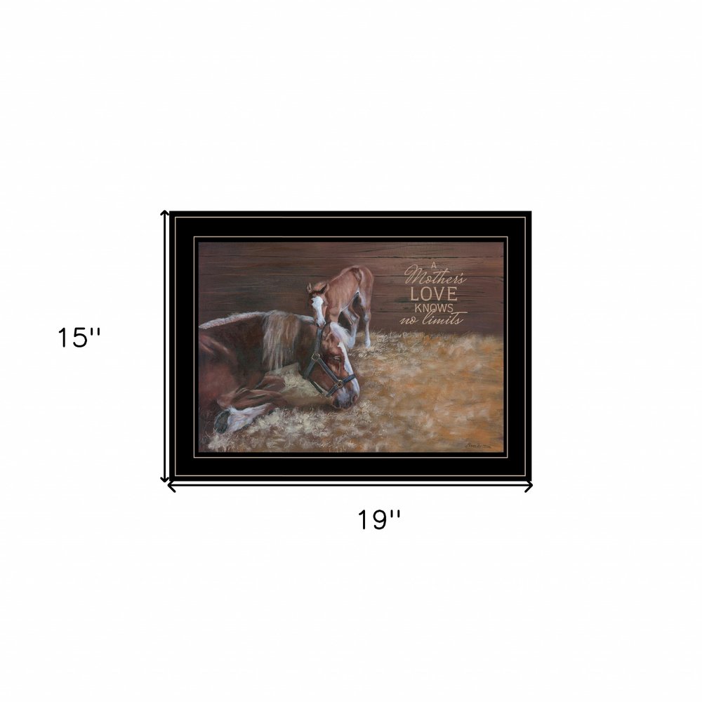 A Mother Love Horses 2 Black Framed Print Wall Art — view 7