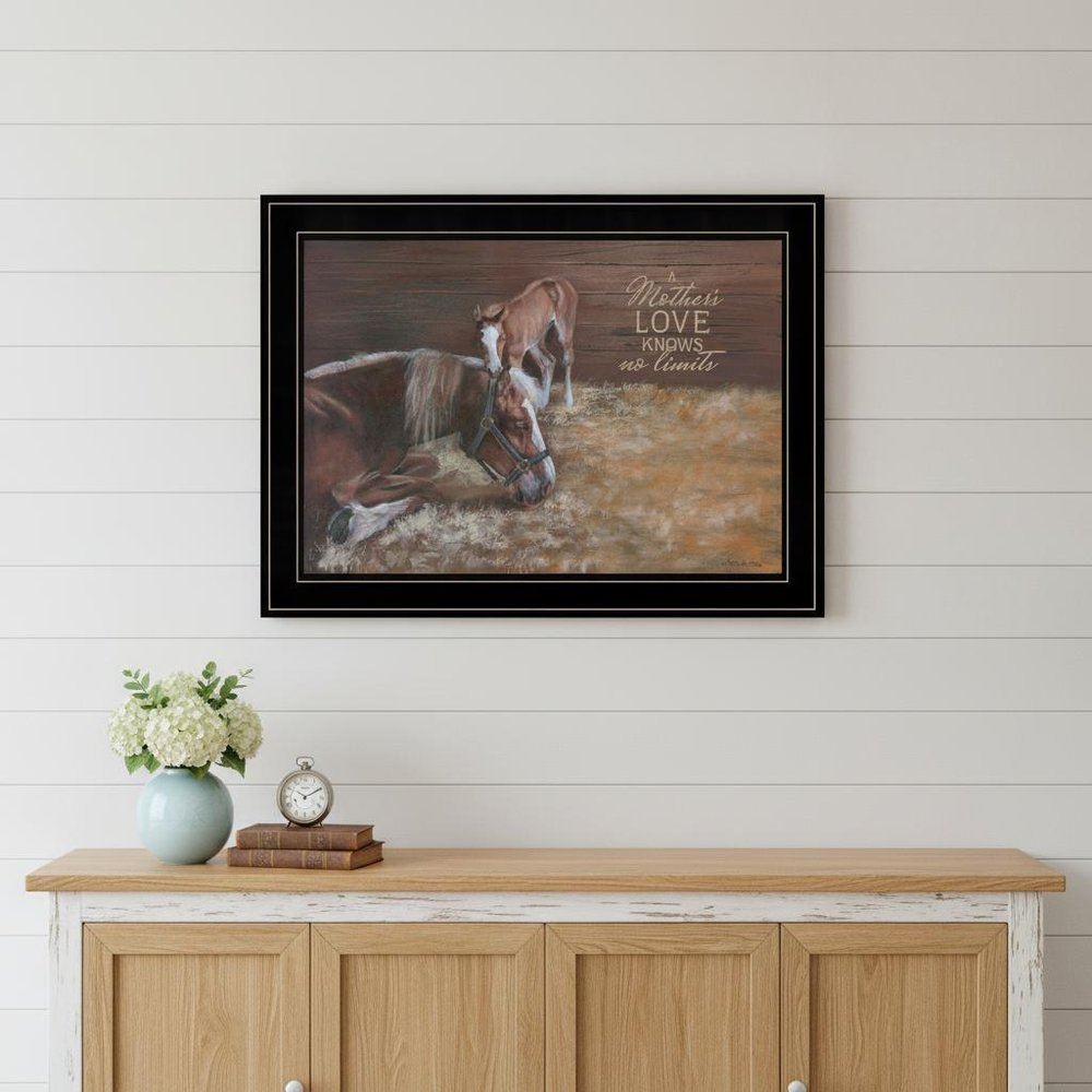 A Mother Love Horses 2 Black Framed Print Wall Art — view 5