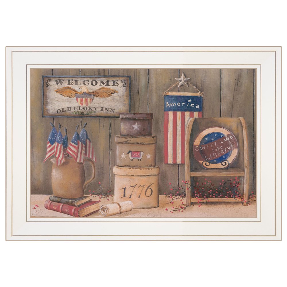 Sweet Land of Liberty 2 White Framed Print Wall Art — view 1