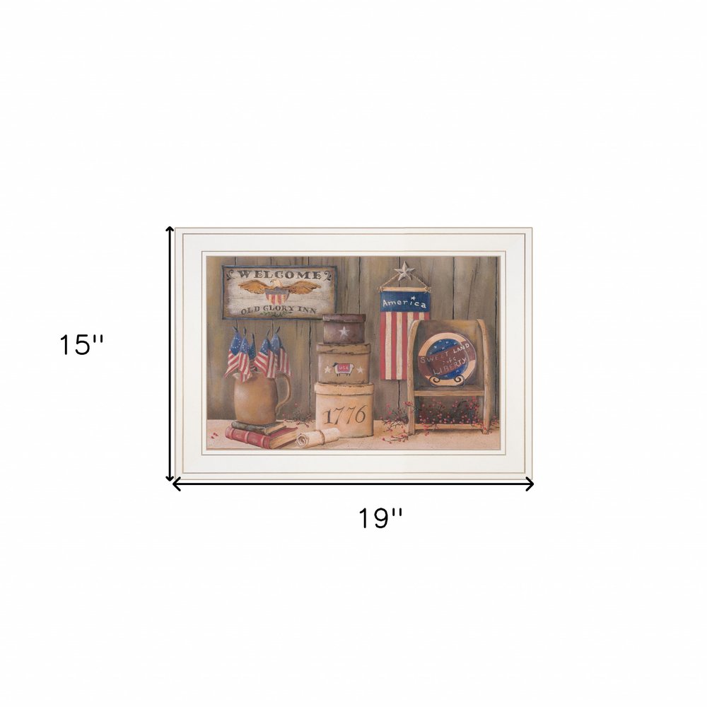 Sweet Land of Liberty 2 White Framed Print Wall Art — view 3