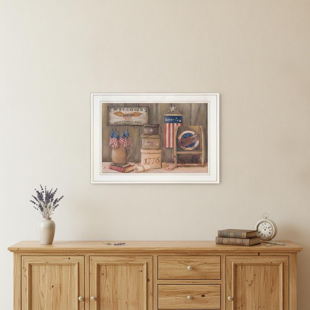 Sweet Land of Liberty 2 White Framed Print Wall Art — view 4