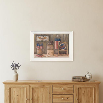 Sweet Land of Liberty 2 White Framed Print Wall Art