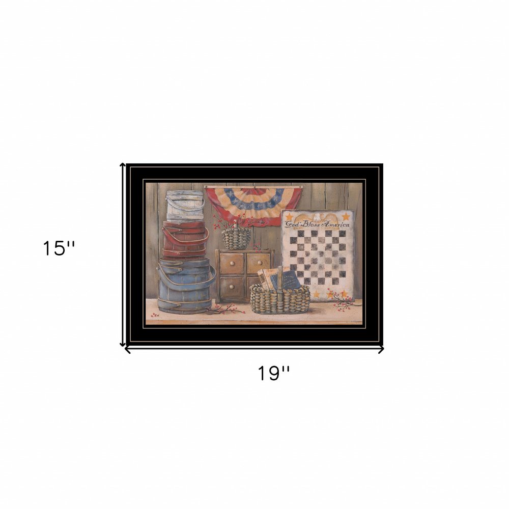 God Bless America 3 Black Framed Print Wall Art — view 3