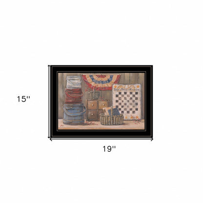 God Bless America 3 Black Framed Print Wall Art
