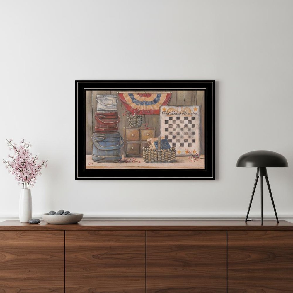 God Bless America 3 Black Framed Print Wall Art — view 4