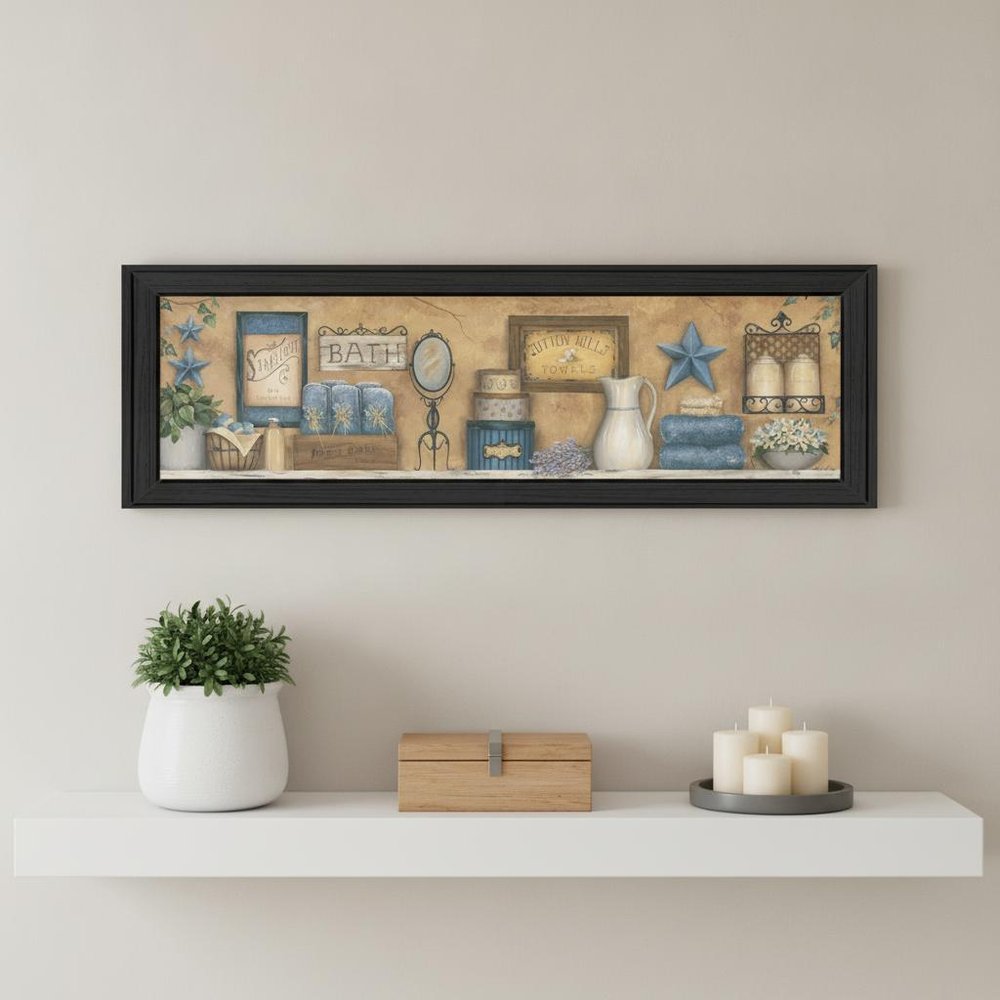 Starlight Bath 1 Black Framed Print Bathroom Wall Art — view 4
