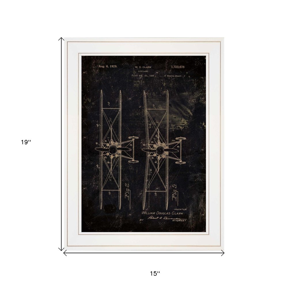 Airplane Patent I 1 White Framed Print Wall Art — view 4