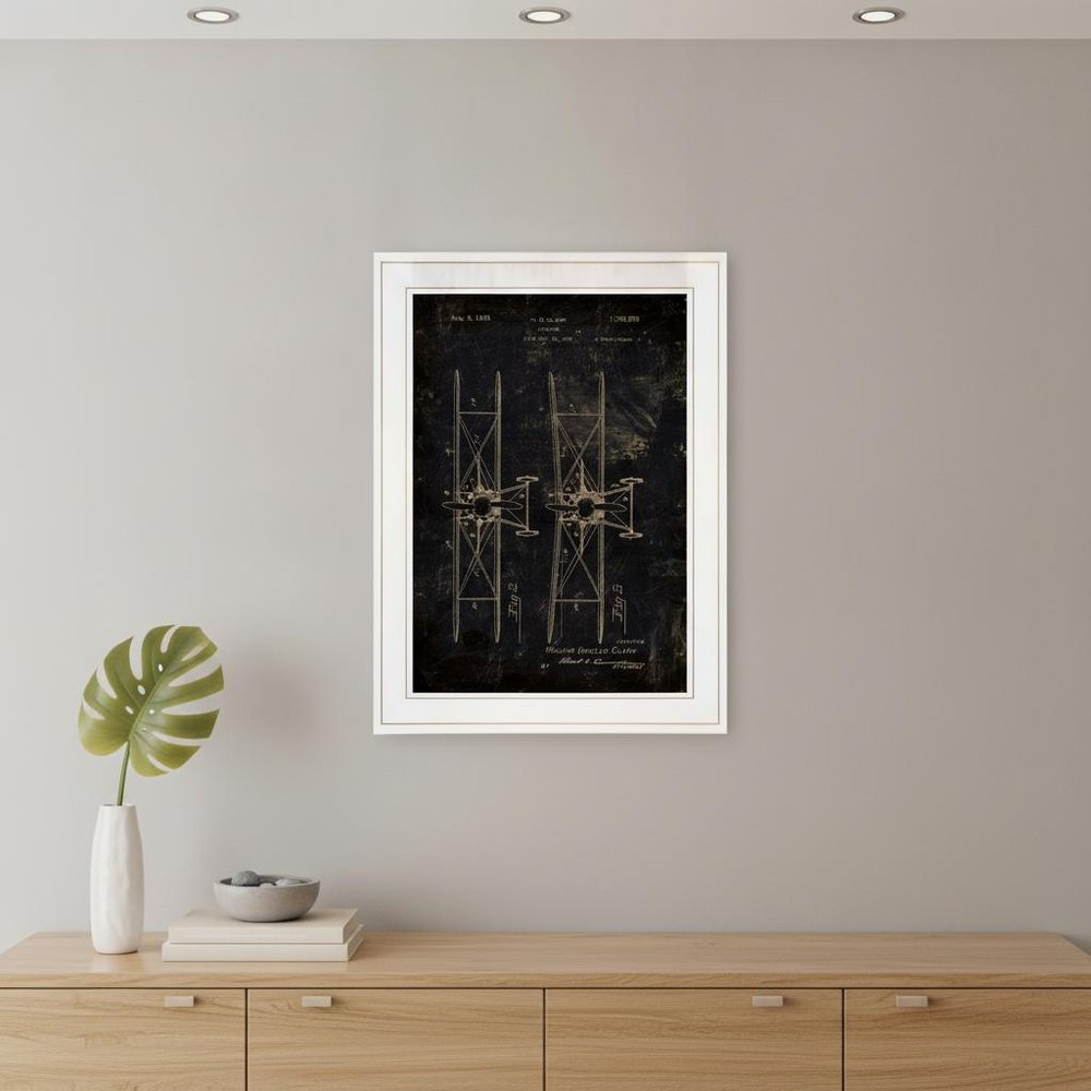 Airplane Patent I 1 White Framed Print Wall Art — view 5