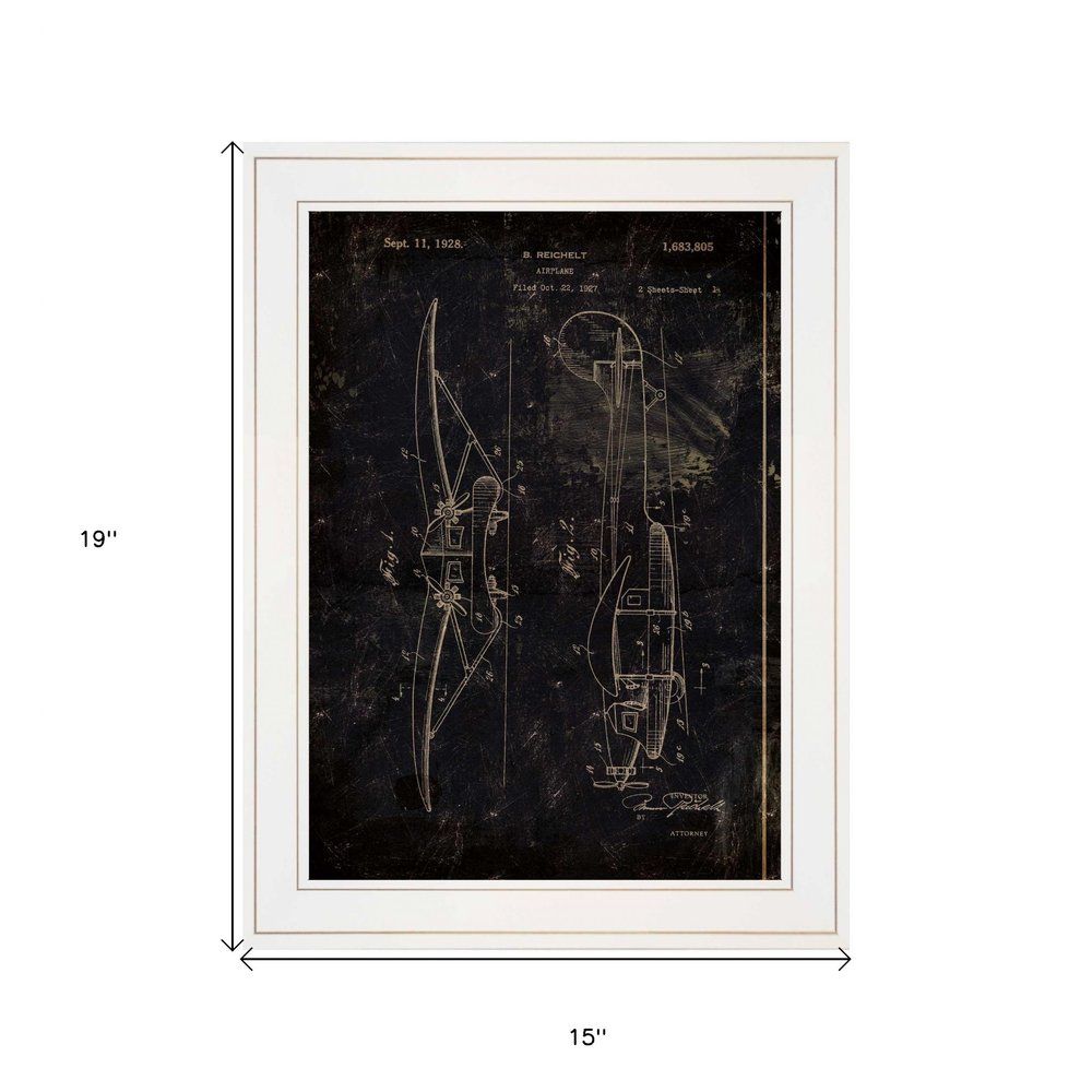 Airplane Patent II 1 White Framed Print Wall Art — view 3