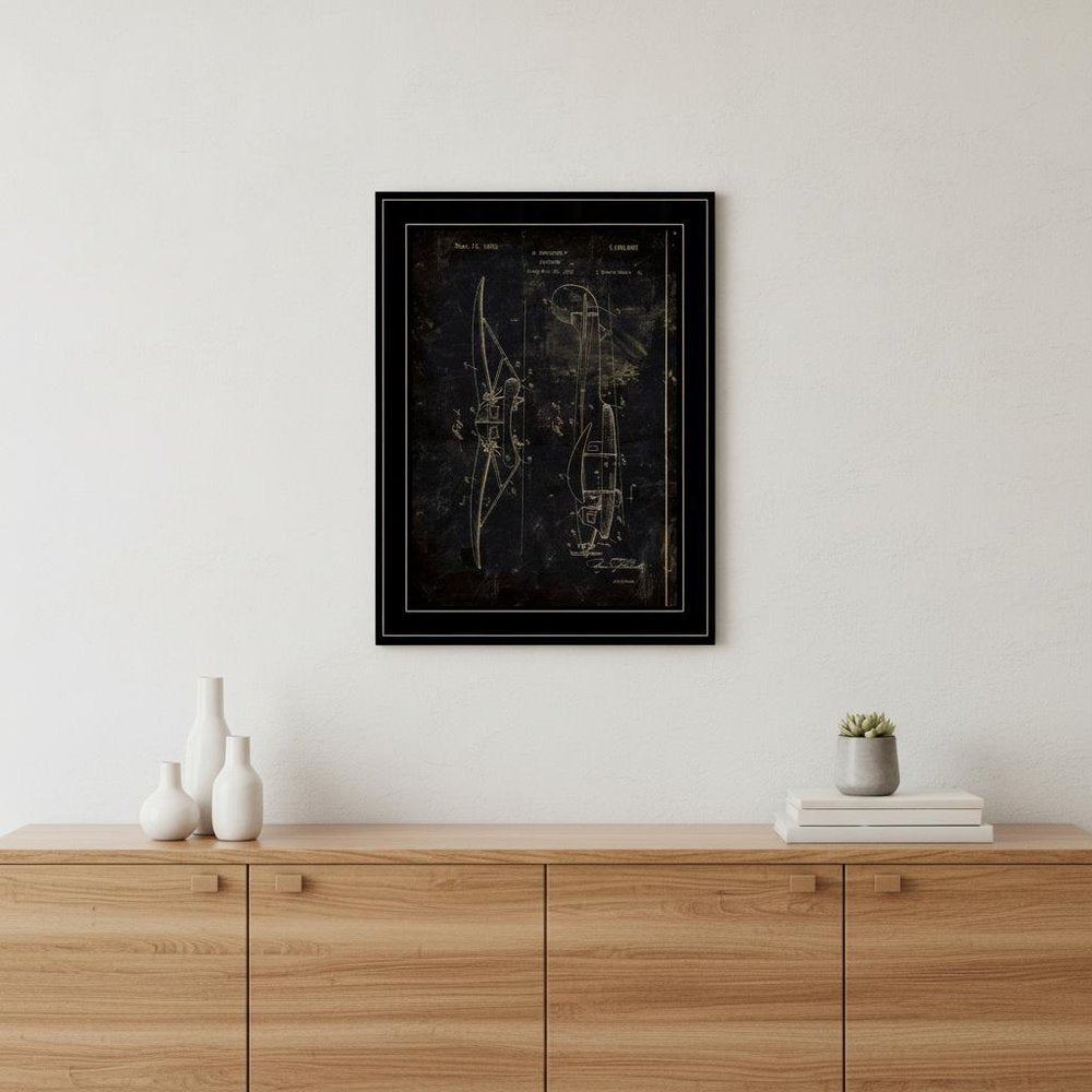 Airplane Patent II 2 Black Framed Print Wall Art — view 4