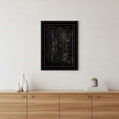 Airplane Patent II 2 Black Framed Print Wall Art