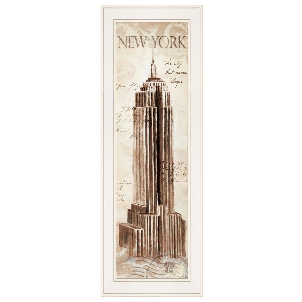 New York Panel 1 White Framed Print Wall Art — view 1
