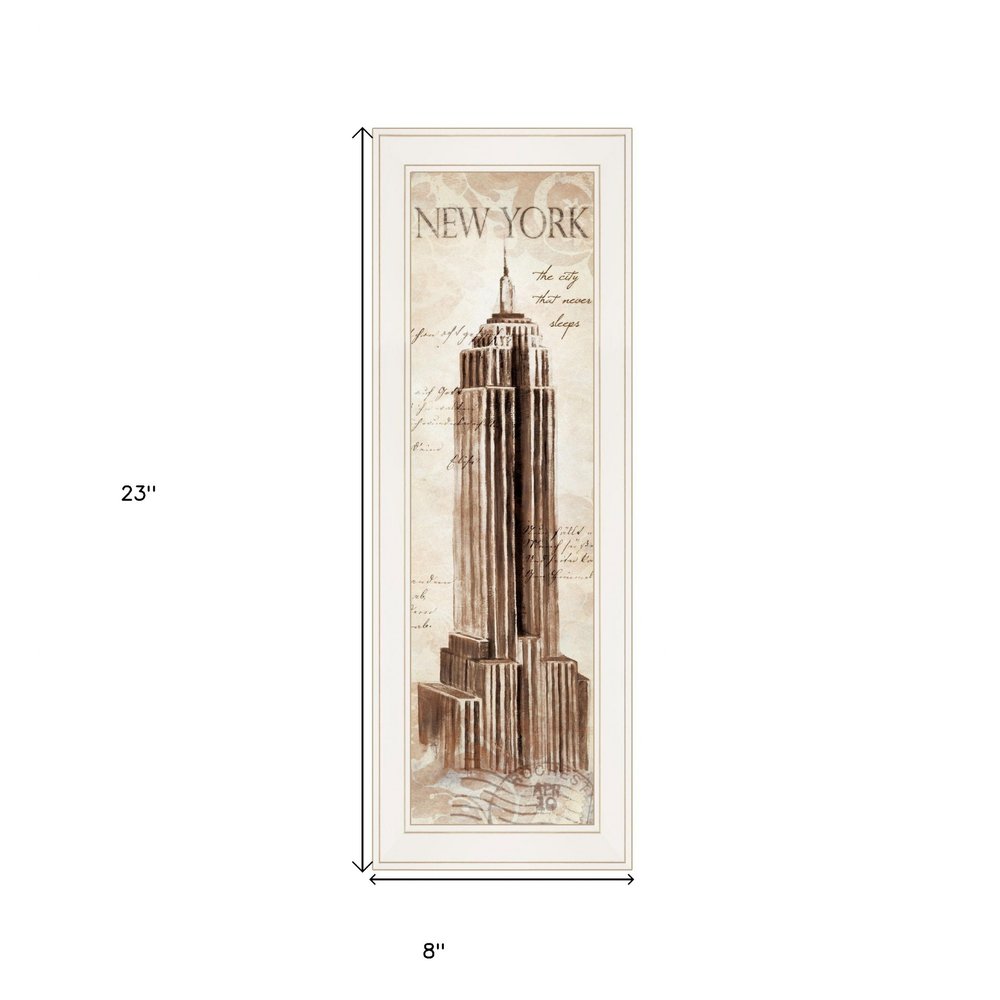 New York Panel 1 White Framed Print Wall Art — view 4