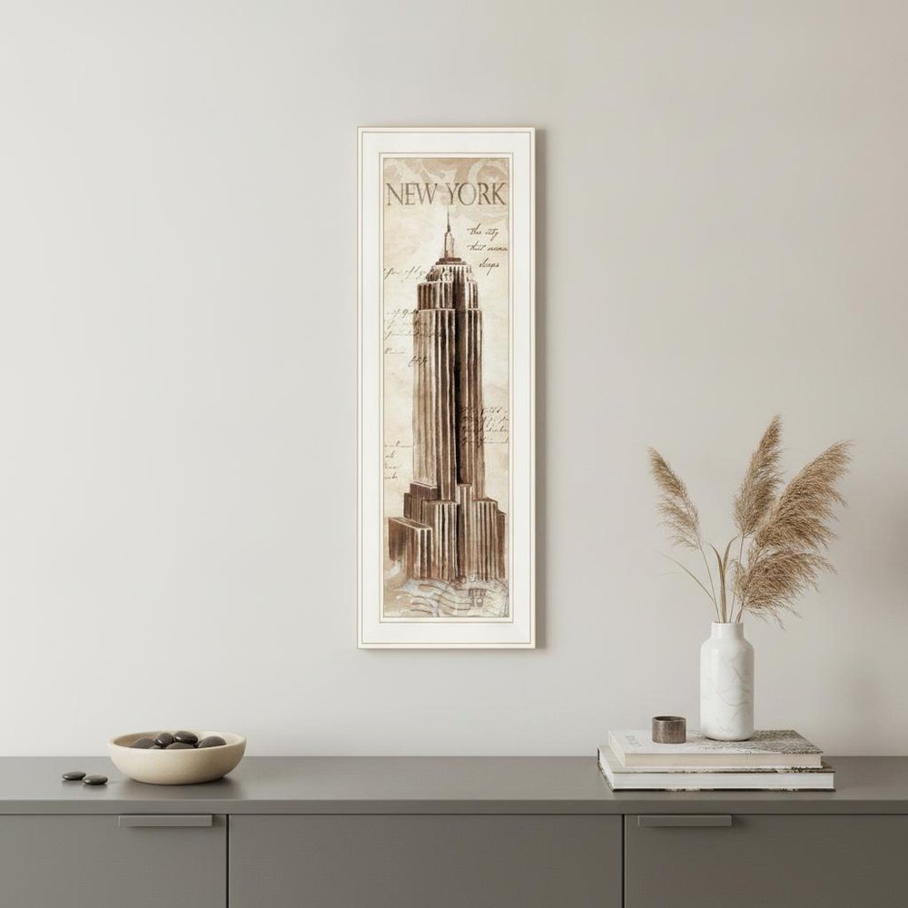 New York Panel 1 White Framed Print Wall Art — view 5