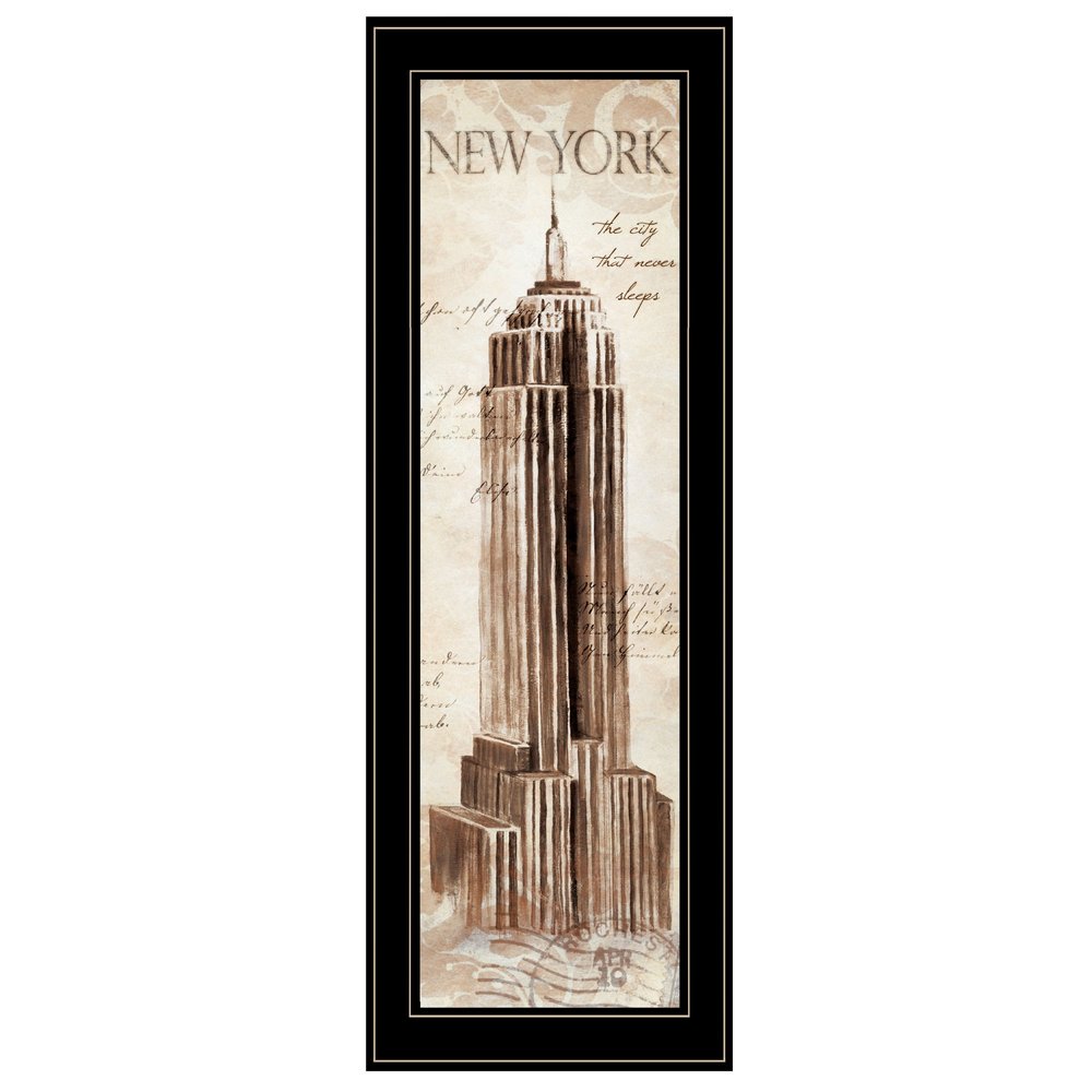 New York Panel 2 Black Framed Print Wall Art — view 1