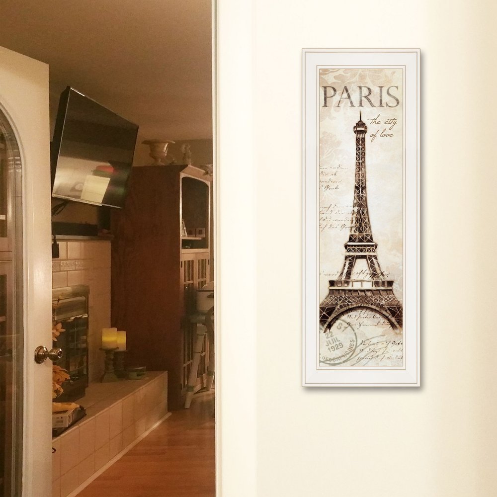 Paris Panel 1 White Framed Print Wall Art — view 2