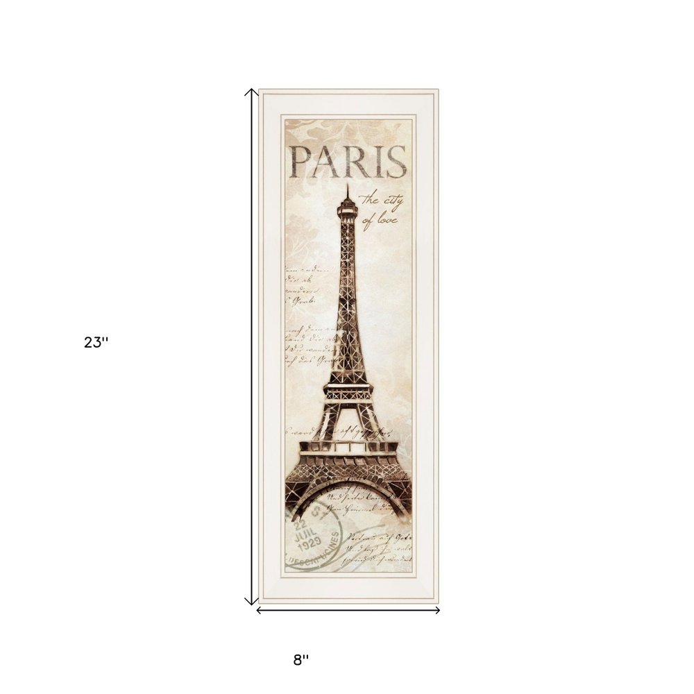 Paris Panel 1 White Framed Print Wall Art — view 4
