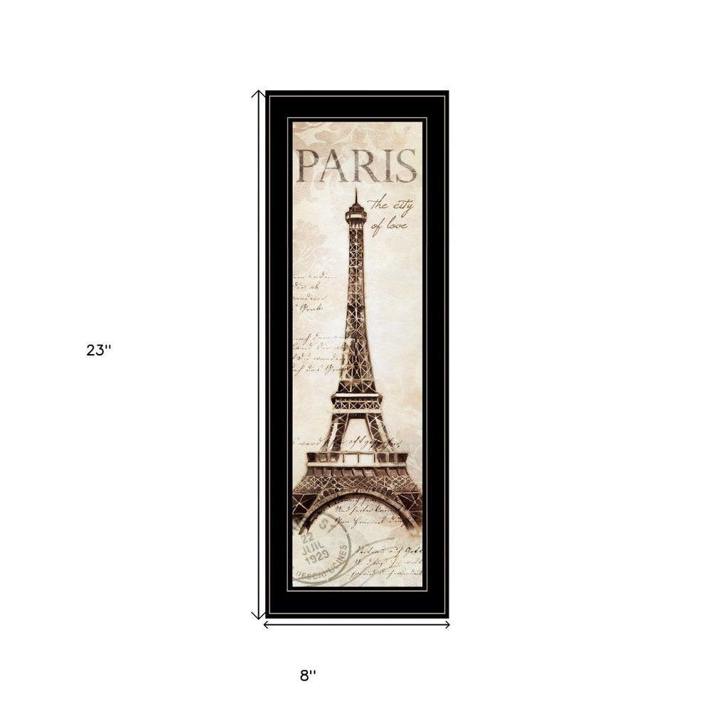 Paris Panel 2 Black Framed Print Wall Art — view 4