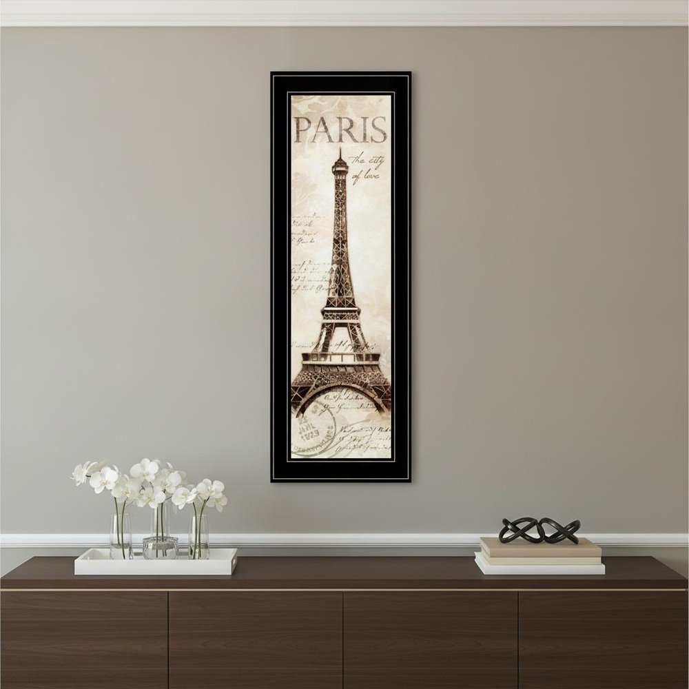 Paris Panel 2 Black Framed Print Wall Art — view 5