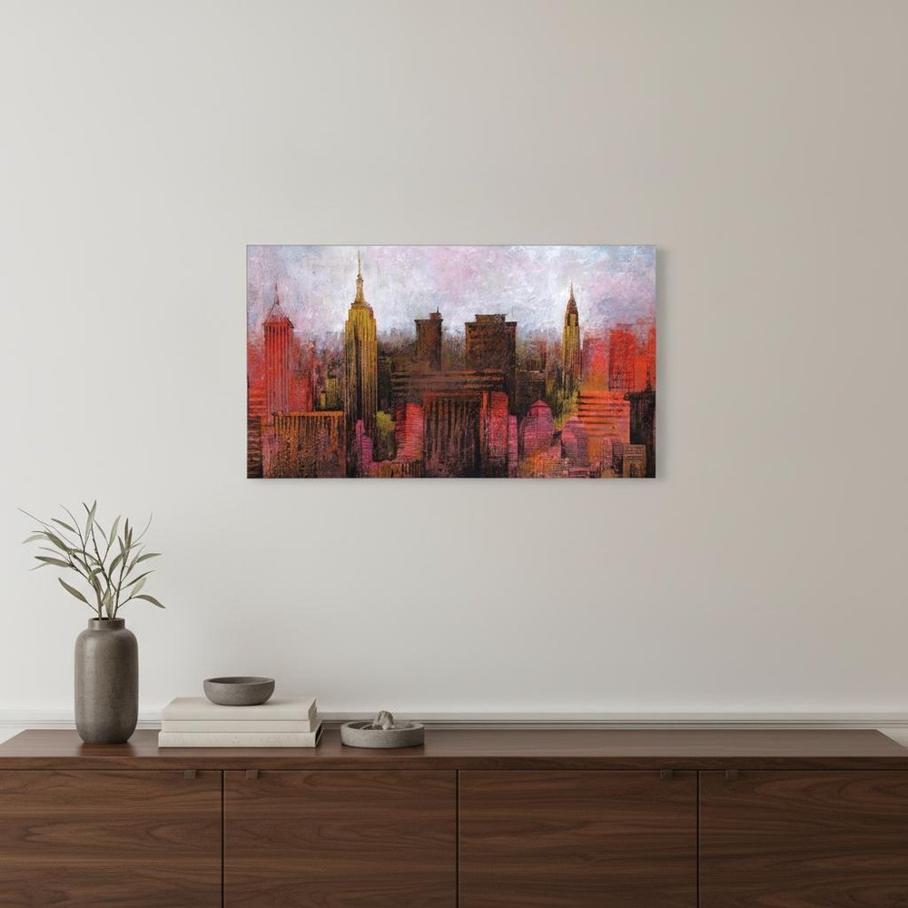 NYC Skyline 1 White Framed Print Wall Art — view 4