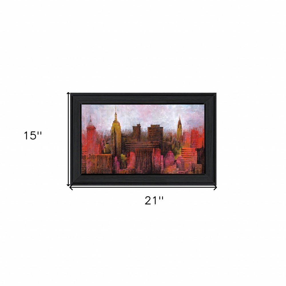 NYC Skyline 2 Black Framed Print Wall Art — view 3
