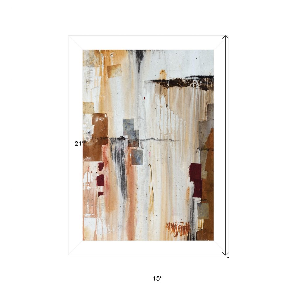 Falling Blocks 1 White Framed Print Wall Art — view 3