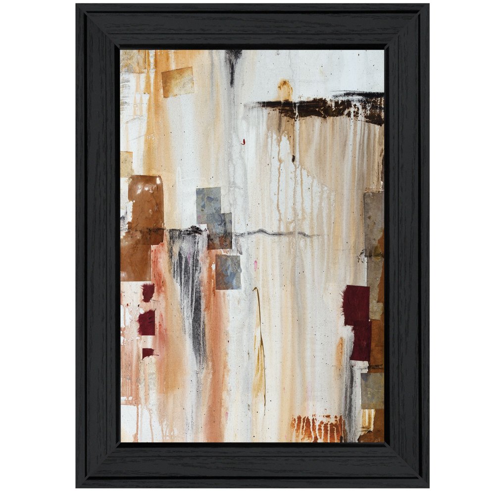 Falling Blocks 2 Black Framed Print Wall Art — view 1