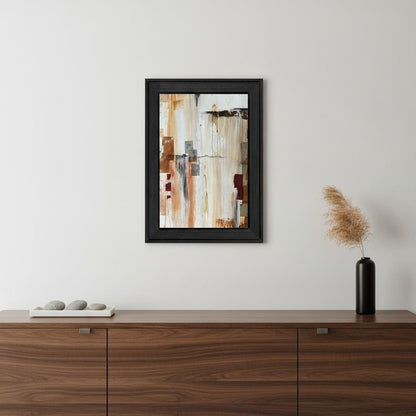 Falling Blocks 2 Black Framed Print Wall Art
